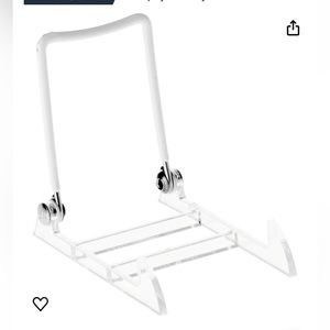 Six Gibson holders/easels.  Made of acrylic and vinyl coated wire back.